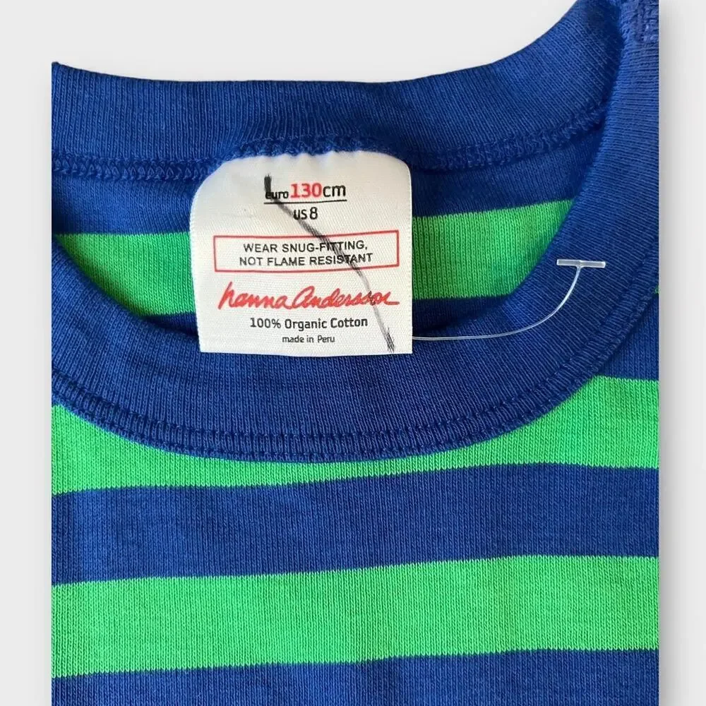 Hanna Andersson striped boys long sleeve pajama set Size US/8